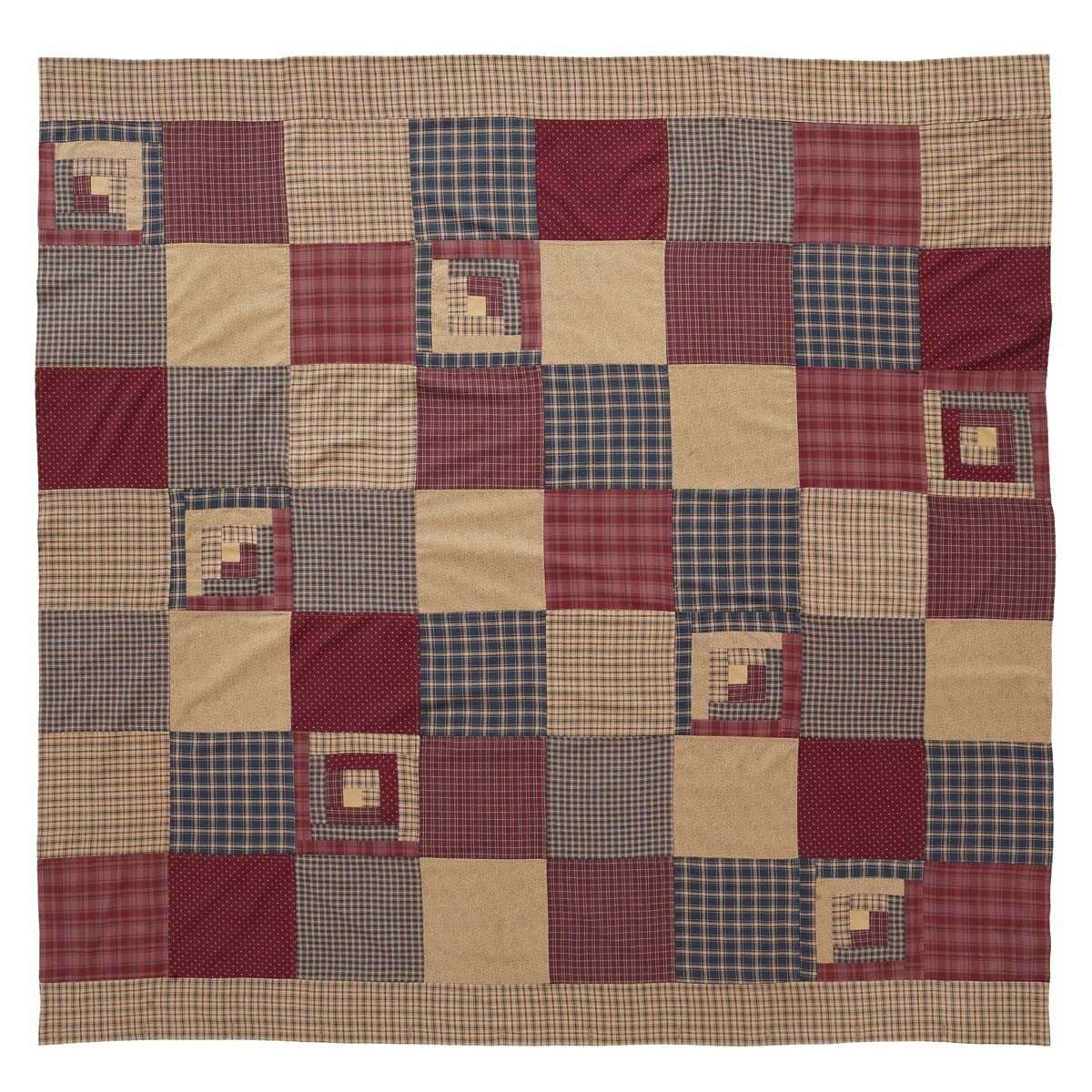 Millsboro Shower Curtain with Vintage Patchwork 72"x72" - The Fox Decor