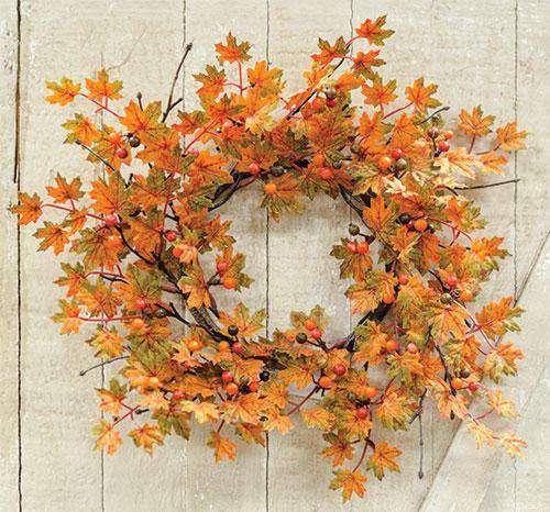 Mini Maple & Berries Wreath, 15" Wreaths CWI+ 