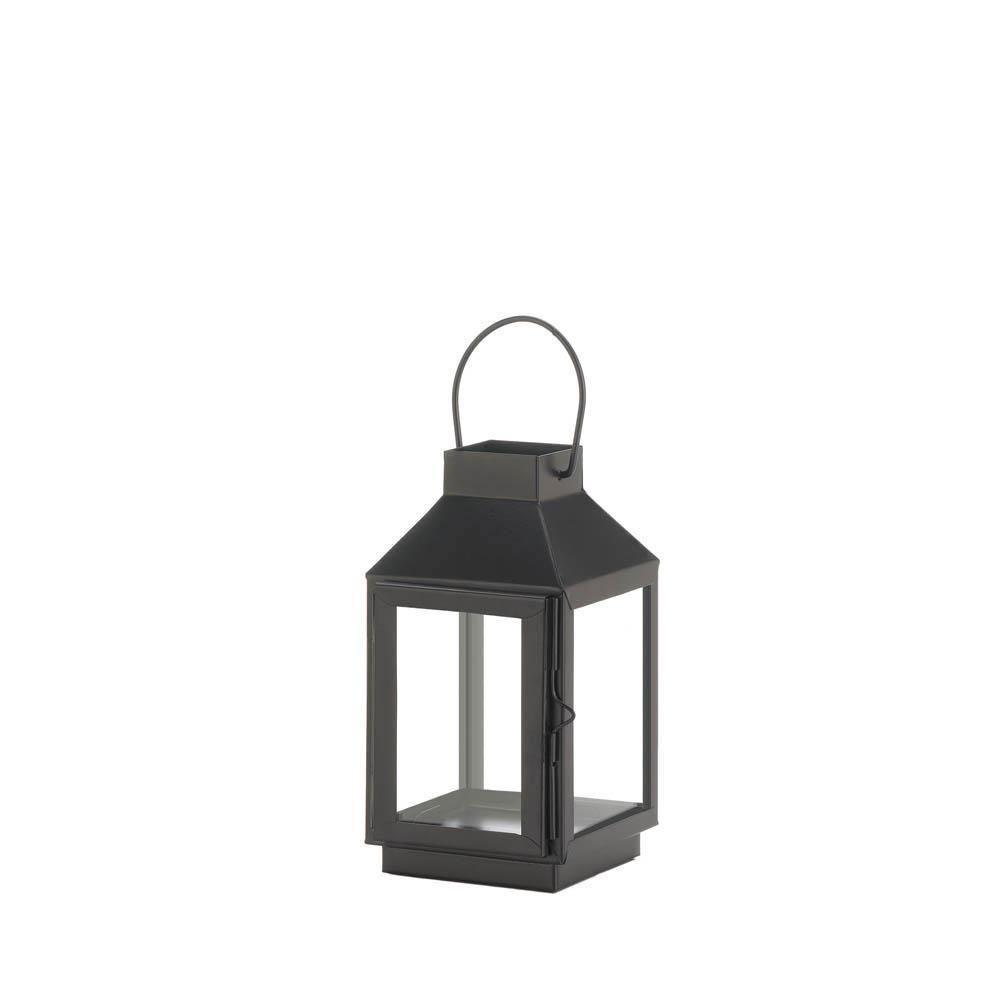 Mini Square Top Black Lantern - The Fox Decor