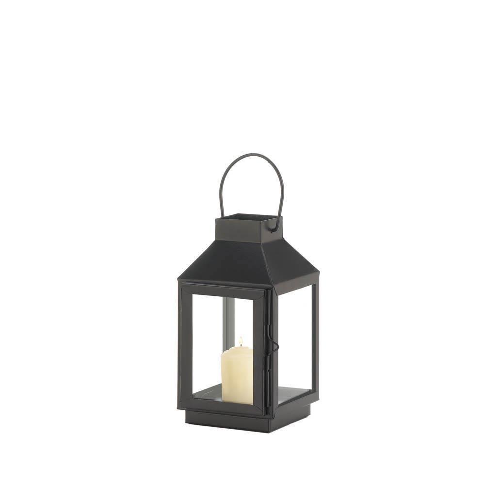 Mini Square Top Black Lantern - The Fox Decor