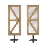 Thumbnail for Mirrored Wood Candle Sconce Set - The Fox Decor