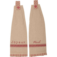 Thumbnail for Joyeux Button Loop Kitchen Towel Set of 2 VHC Brands - The Fox Decor