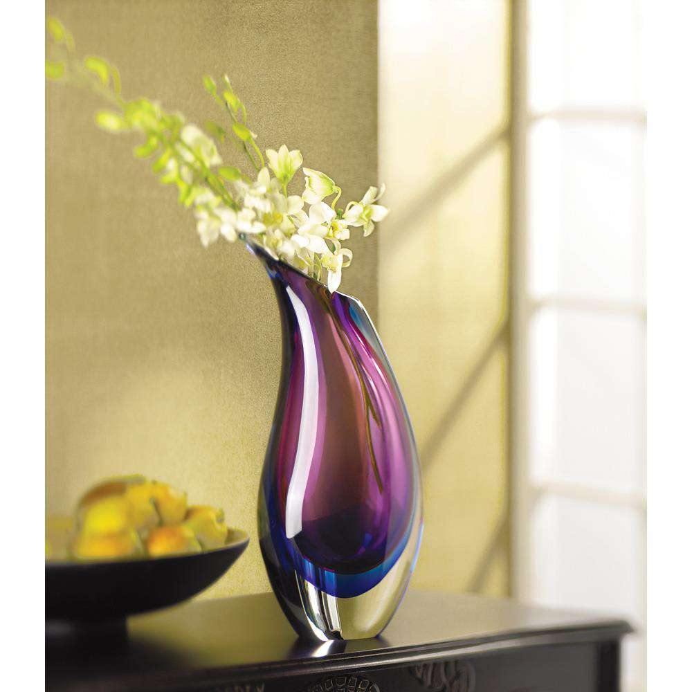 Modern Duo Tone Glass Vase - The Fox Decor