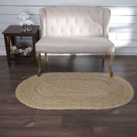 Thumbnail for Natural Jute Rugs Oval VHC Brands Rugs VHC Brands 