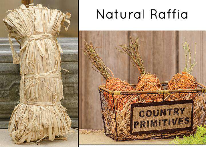 Natural Raffia Bunch, 6 oz Wire & Wood CWI+ 