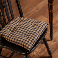 Thumbnail for Navy Check Country Chair Pad Chair Pad VHC Brands 
