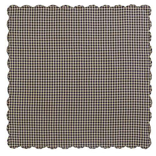 Navy Check Scalloped Table Cloth, 60" Tabletop CWI+ 