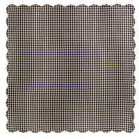 Navy Check Scalloped Table Cloth, 60