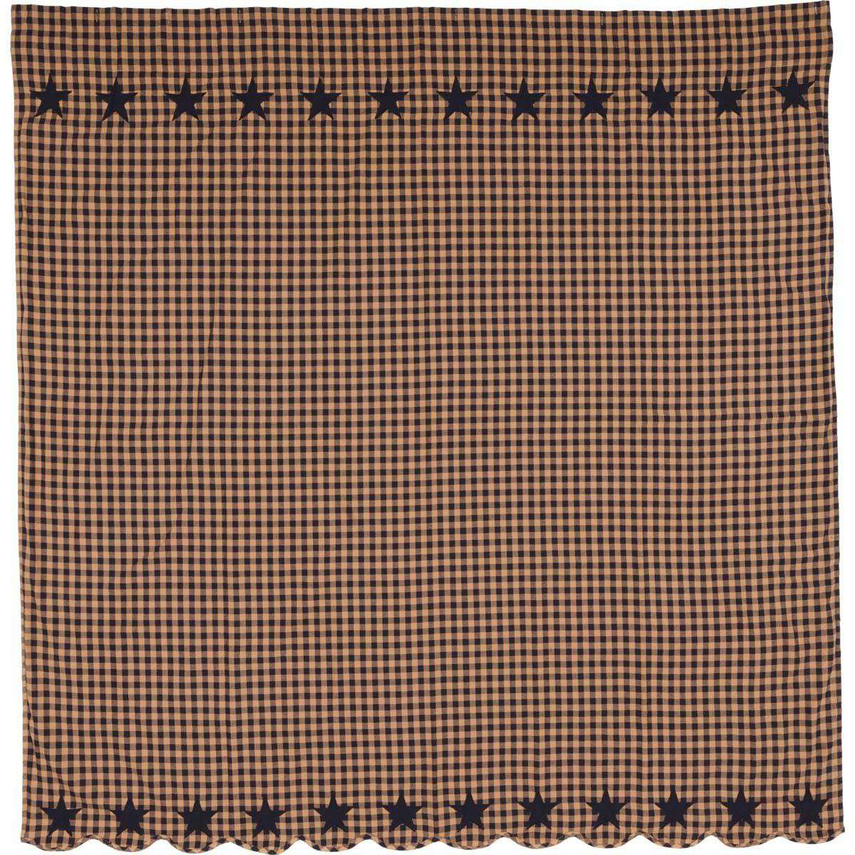 Navy Star Shower Curtain 72"x72" - The Fox Decor