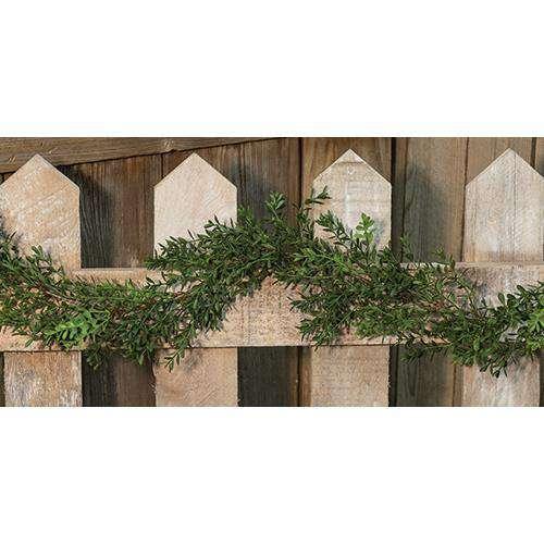 New England Boxwood Garland, 6ft - The Fox Decor
