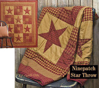 Thumbnail for Ninepatch Quilted Throw Quilted Throw VHC Brands 