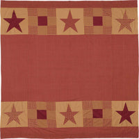 Thumbnail for Ninepatch Star Shower Curtain w/ Patchwork Borders 72