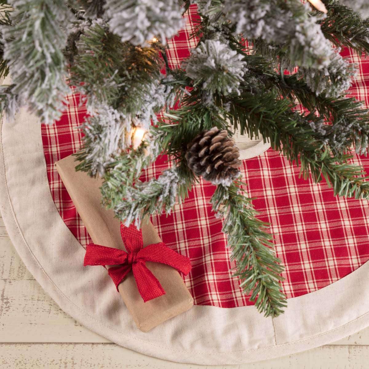 Red Plaid Mini Tree Skirt 21