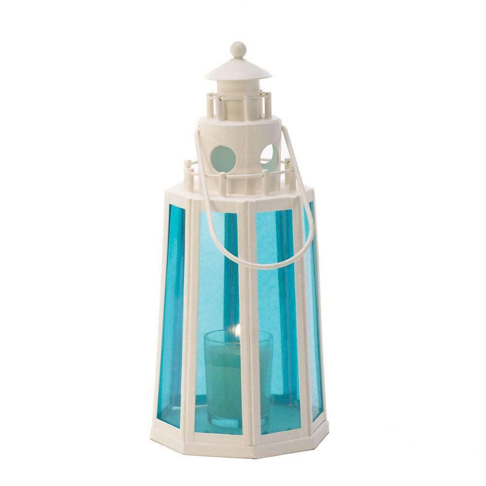 Ocean Blue Lighthouse Candle Lamp - The Fox Decor
