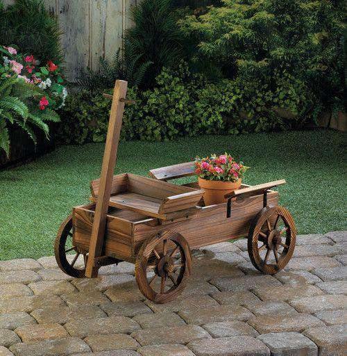 Old World Planter Wagon - The Fox Decor