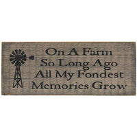 Thumbnail for On a Farm So Long Ago Sign, White, 7