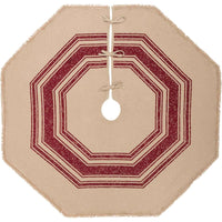 Thumbnail for Vintage Burlap Stripe Red Christmas Tree Skirt 55 VHC Brands - The Fox Decor