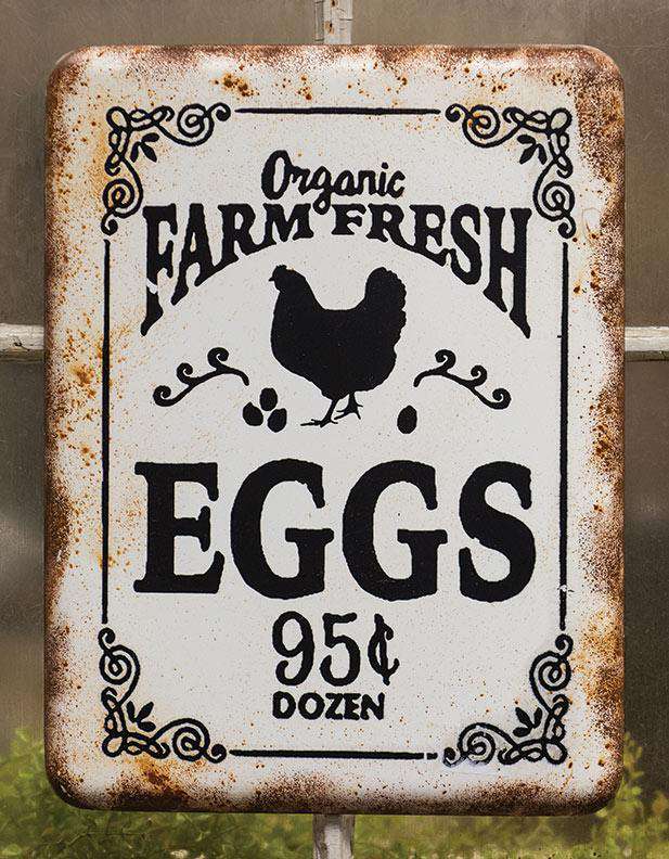 Organic Farm Fresh Eggs Retro Look Sign Pictures & Signs CWI+ 