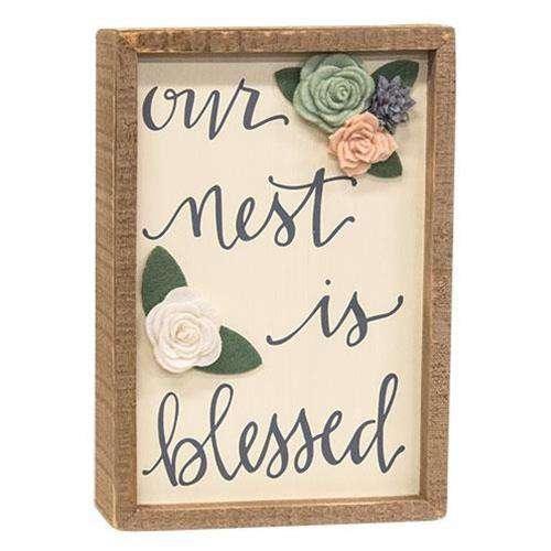 Our Nest Inset Box Sign Word Blocks & Box Signs CWI+ 
