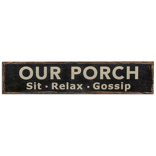 ^Our Porch Sign Wall Decor CWI+ 