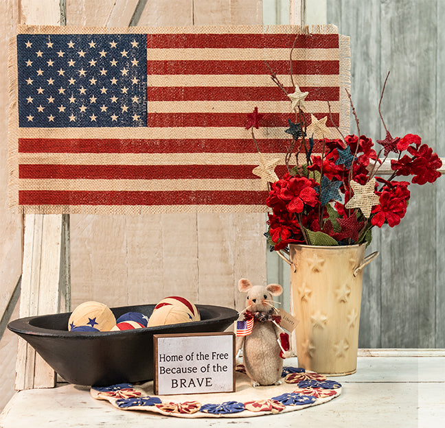 Cream Flower Bucket, 7" - The Fox Decor