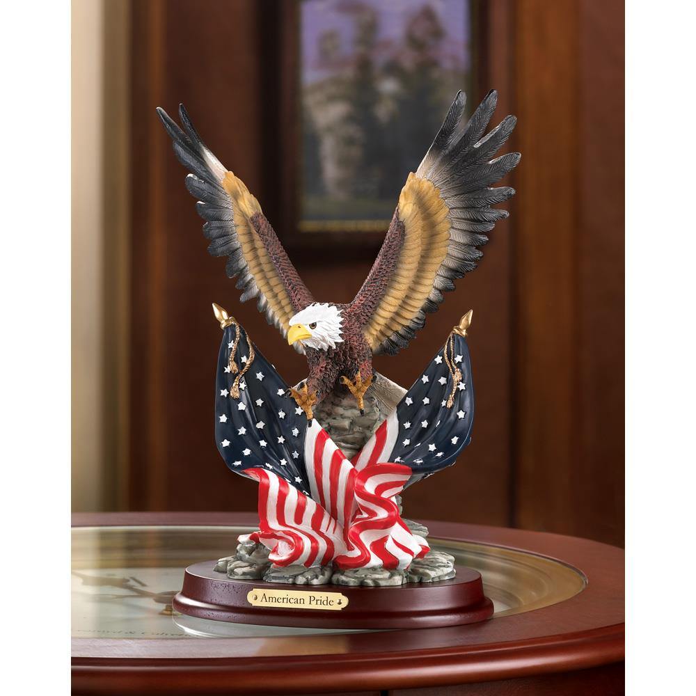 Patriotic Eagle Statue Sculpture - The Fox Decor