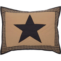 Thumbnail for Black Check Star Standard Sham 21x27 VHC Brands - The Fox Decor