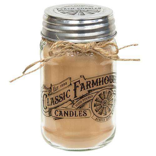 Peach Cobbler Classic Farmhouse Mason Jar Candle, 16oz New In March CWI+ 