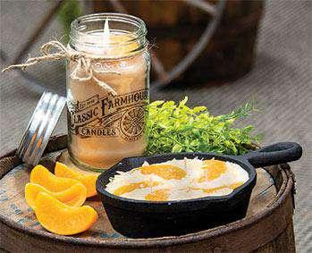 Peach Cobbler Classic Farmhouse Mason Jar Candle, 16oz - The Fox Decor