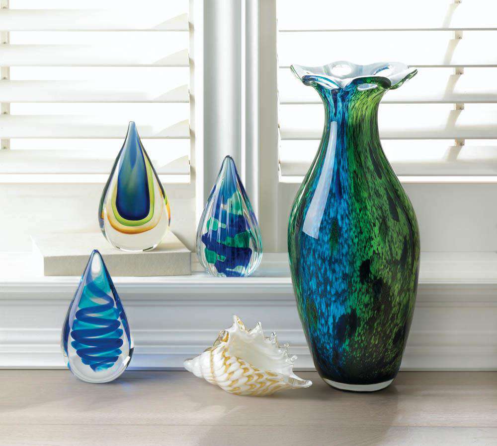 Peacock Bloom Art Glass Vase Summerfield Terrace 