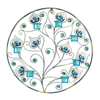 Thumbnail for Peacock Plumes Circular Wall Sconce - The Fox Decor