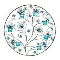 Thumbnail for Peacock Plumes Circular Wall Sconce