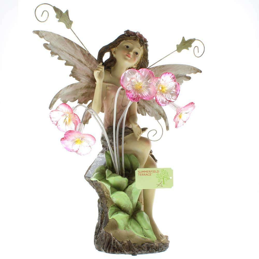 Peony Fairy Solar Statue - The Fox Decor