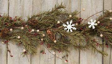 Pine & Snowflakes Garland - 4ft - The Fox Decor
