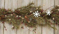 Thumbnail for Pine & Snowflakes Garland - 4ft - The Fox Decor