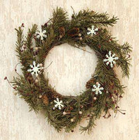 Thumbnail for Pine & Snowflakes Wreath - 20