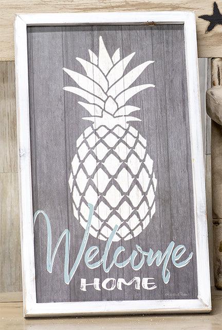 Welcome Home Wall Art With Pineapple Design - The Fox Decor