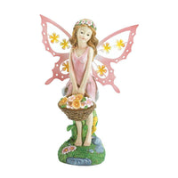 Thumbnail for Pink Fairy Solar Garden Statue