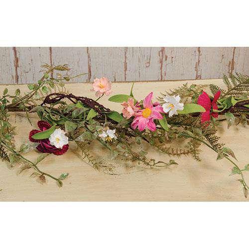 Pink Gardenia Garland, 4 ft. Florals CWI+ 