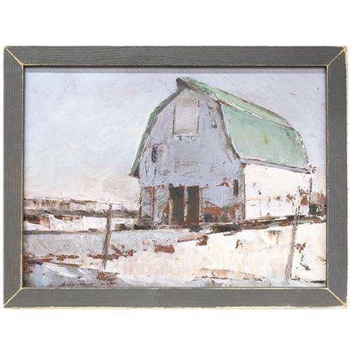 Plein Air Barn Framed Print, Grey Frame General CWI+ 