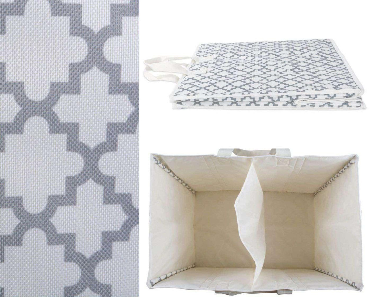 Polyester Storage Lattice Gray Rectangle All Purpose 21X13.7X17 - The Fox Decor