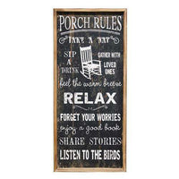 Thumbnail for Porch Rules Sign Wall Decor CWI+ 