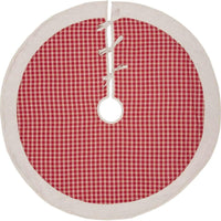 Thumbnail for Red Plaid Christmas Tree Skirt 48 VHC Brands - The Fox Decor