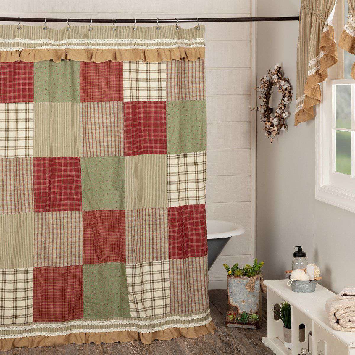 Prairie Winds Shower Curtain 72"x72" curtain VHC Brands 