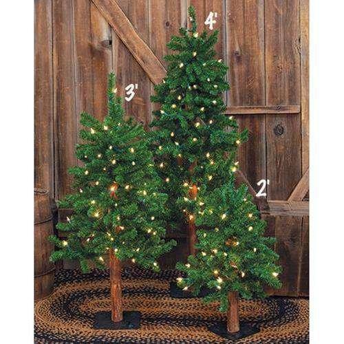 Pre-Lit Alpine Tree, 3ft - The Fox Decor