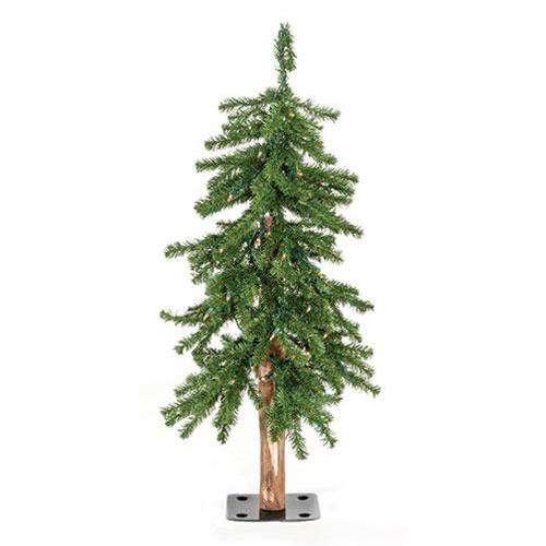 Pre-Lit Alpine Tree, 3ft - The Fox Decor