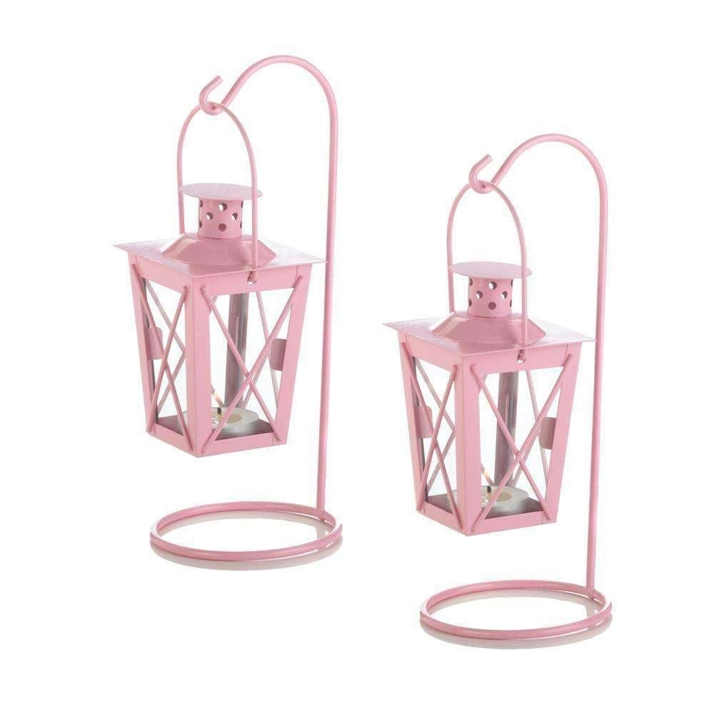 Pink Railroad Hanging Lanterns - The Fox Decor