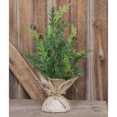 Prickly Pine Tree, Christmas Green, 18" - The Fox Decor