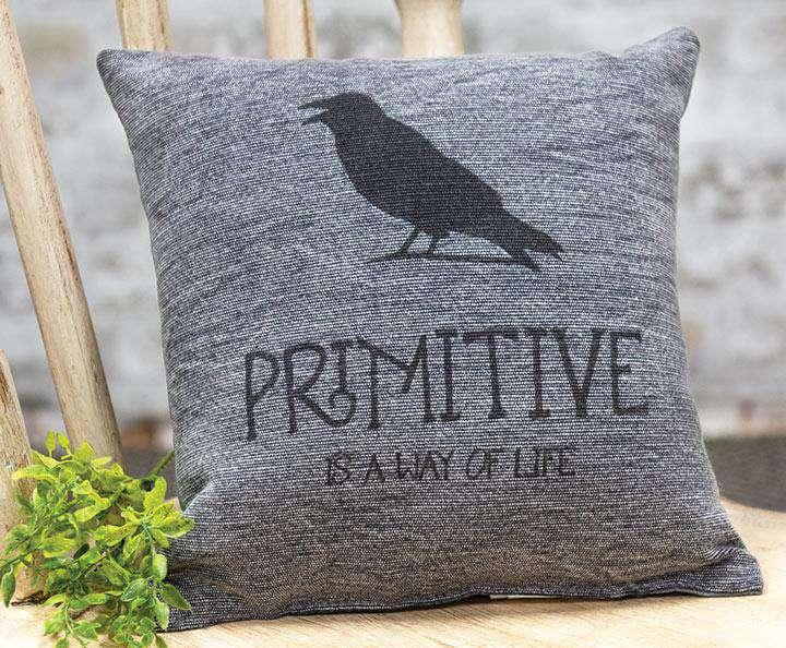 Primitive Black Crow Pillow - The Fox Decor