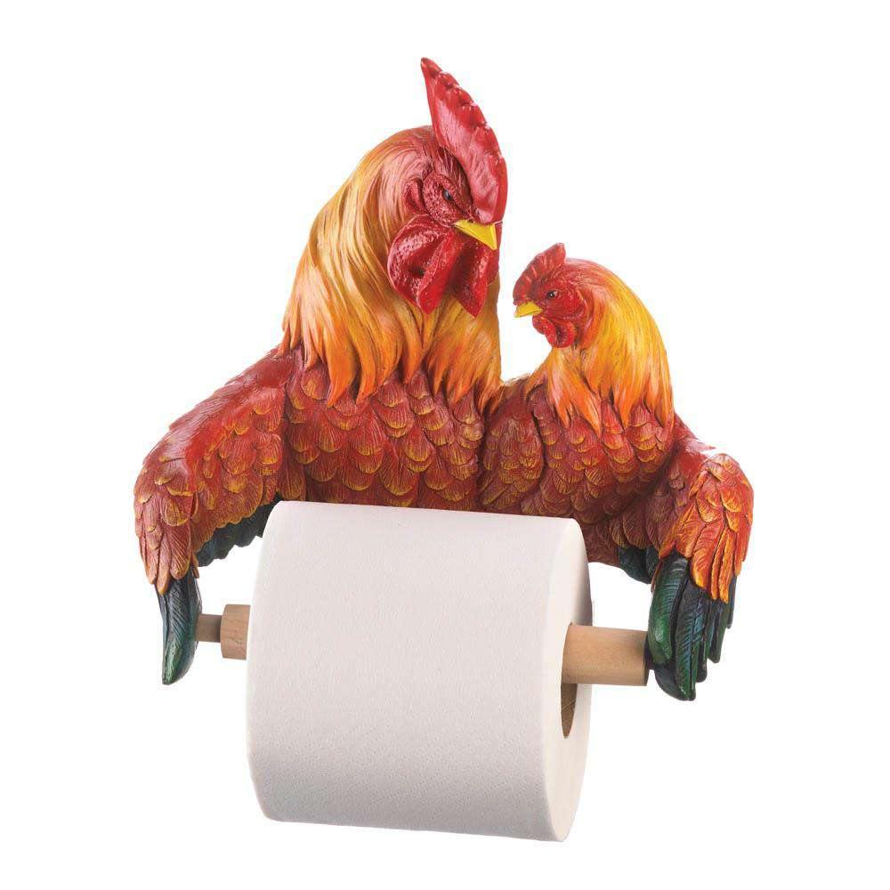 Proud Roosters Toilet Paper Holder